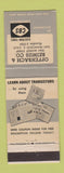 Matchbook Cover - Offenbach & Reiumus CBS Tubes San Francisco CA