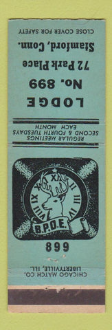 Matchbook Cover - Elks Lodge Stamford CT