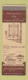 Matchbook Cover - Palms Restaurant St Augustine FL