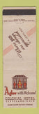 Matchbook Cover - Colonial Hotel Cleveland OH