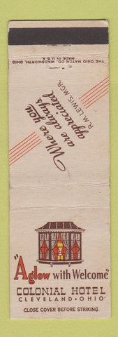Matchbook Cover - Colonial Hotel Cleveland OH