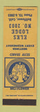 Matchbook Cover - Elks Lodge Bellflower CA