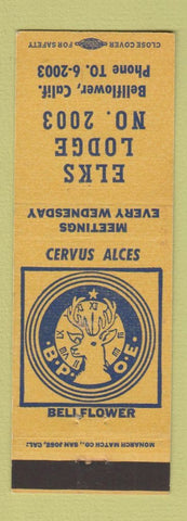 Matchbook Cover - Elks Lodge Bellflower CA