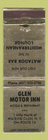 Matchbook Cover - Glen Motor Inn Watkins Glen NY WEAR