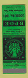 Matchbook Cover - Elks Lodge Levittown NY