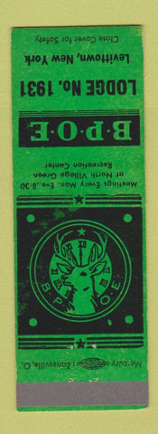 Matchbook Cover - Elks Lodge Levittown NY
