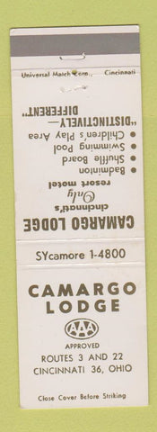 Matchbook Cover - Camargo Lodge Cincinnati OH