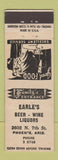 Matchbook Cover - Earle's Restaurant Phoenix AZ