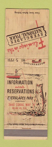 Matchbook Cover - Flamingo in the Everglades National Park Miami FL