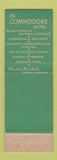 Matchbook Cover - Commodore Apartment Hotel Cleveland OH