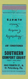 Matchbook Cover - Southern Comfort Court St Petersburg FL motel