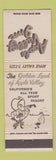 Matchbook Cover - Apple Valley Inn CA