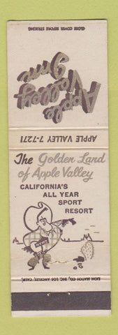 Matchbook Cover - Apple Valley Inn CA