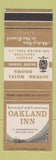 Matchbook Cover - Oakland Inn CA