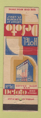 Matchbook Cover - Hotel DeSoto St Louis MO WEAR