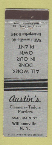 Matchbook Cover - Austin's Cleaners Furriers Williamsville NY