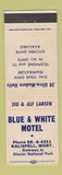 Matchbook Cover - Blue & White Motel Kalispell MT