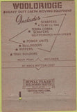 Matchbook Cover - Woolddridge Scrapers tractors Sunnyvale CA 40 Strike
