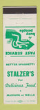 Matchbook Cover - Stalzer's Restaurant Chicago IL
