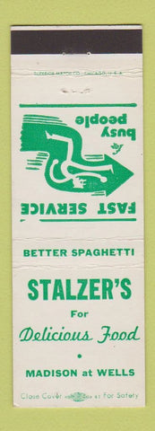 Matchbook Cover - Stalzer's Restaurant Chicago IL