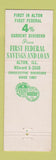 Matchbook Cover - First Federal Savings Loan Alton IL