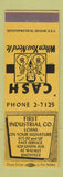 Matchbook Cover - First Industrial Loans Knoxville TN