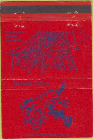 Matchbook Cover - Southern Methodist University Dallas TX SMU 40 Strike