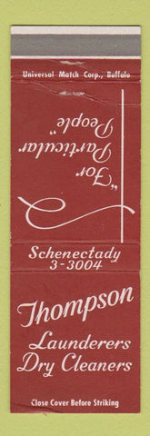 Matchbook Cover - Thompson Laundry Dry Cleaning Schenectady NY WEAR