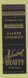Matchbook Cover - Admiral Beatty Hotel St John NB