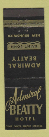 Matchbook Cover - Admiral Beatty Hotel St John NB
