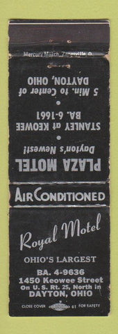 Matchbook Cover - Royal Motel Dayton OH WORN