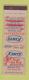 Matchbook Cover - Kents Restaurants Atlantic City NJ