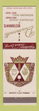 Matchbook Cover - Diamonds' Restaurants Cleveland? OH