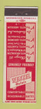 Matchbook Cover - Wenzel Hotels Chicago IL Anderson IN