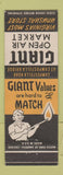 Matchbook Cover - Giant Open Air Market Norfolk VA