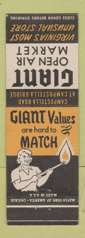 Matchbook Cover - Giant Open Air Market Norfolk VA