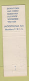 Matchbook Cover - The Atlantic Banks Jacksonville FL
