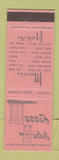 Matchbook Cover - Morris Hotels San Diego Fresno Madera Santa Barbara Monica CA