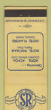 Matchbook Cover - Hotel Roosevelt Lansing MI
