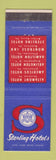 Matchbook Cover - Sterling Hotels Wilkes Barre Montrose Hazleton Allentown PA