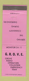 Matchbook Cover - Grove Radio Operators Volunteer Emergency Team