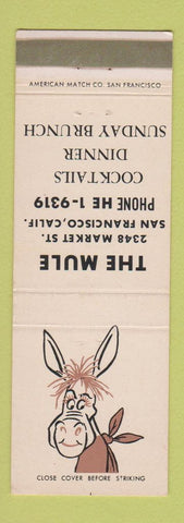 Matchbook Cover - The Mule San Francisco CA restaurant