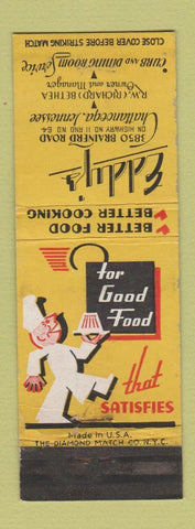 Matchbook Cover - Eddy's Restaurant Chattanooga TN