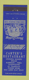 Matchbook Cover - Carter's Restaurant