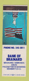 Matchbook Cover - Bank of Brainard NE