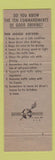 Matchbook Cover - Borralls Bakery Products Grocery Super Valu