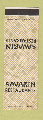 Matchbook Cover - Savarin Restaurants