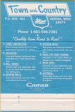 Matchbook Cover - Town and Country Mobile Homes trailers Verona MS 40 Strike