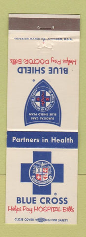 Matchbook Cover - Blue Cross Association Hospital Service Milwaukee WI