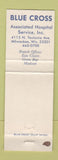 Matchbook Cover - Blue Cross Association Hospital Service Milwaukee WI